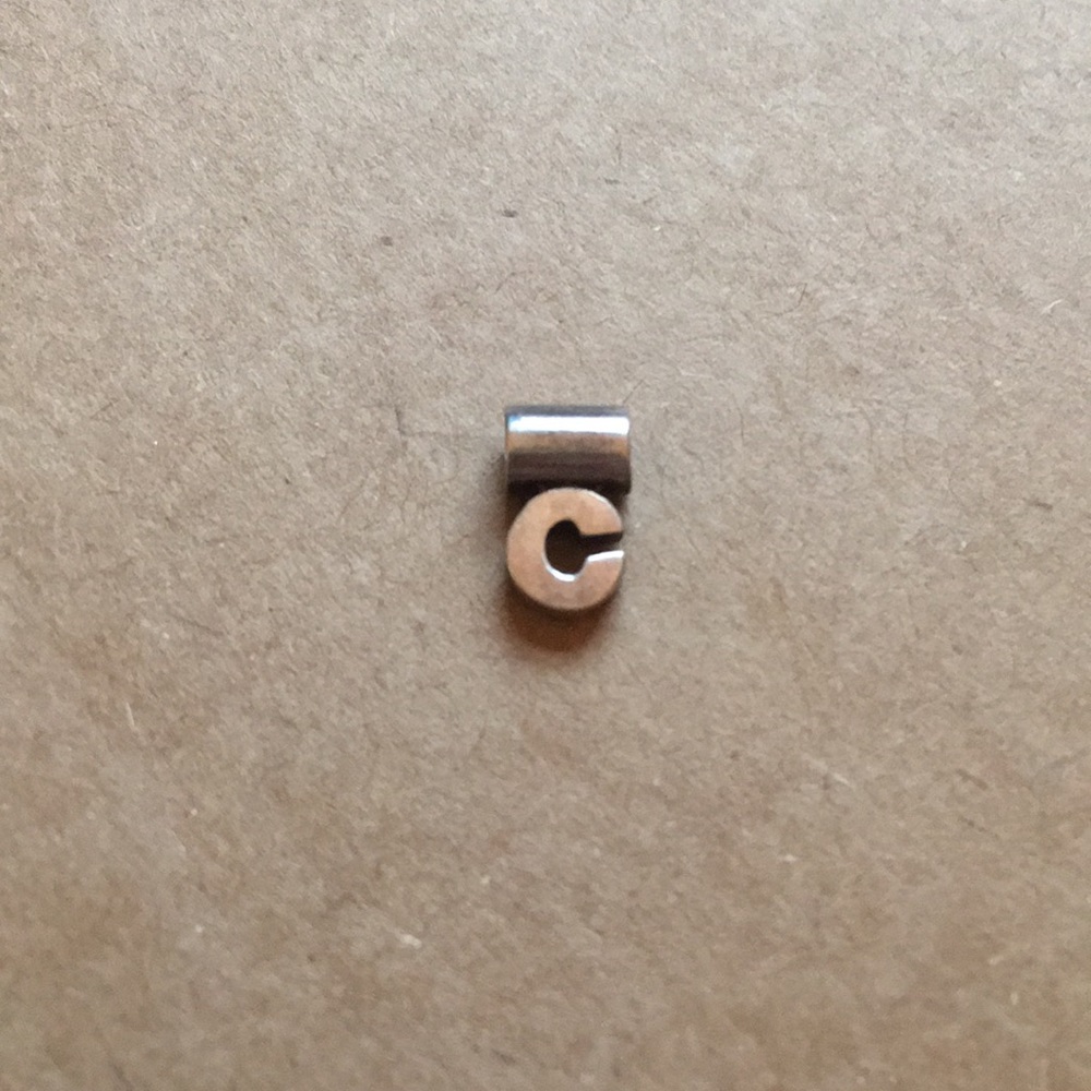 Sterling Letter “C” charm.